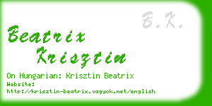 beatrix krisztin business card